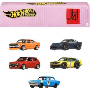 Hot Wheels Premium Car Culture Japan Historics 4 Container Set with 5 1:64 Scale Die-Cast Cars in Collectible & Stackable Storage & Display Container, HRW84 Hot Wheels Premium Car Culture Japan Historics 4 Container Set with 5 1:64 Scale Die-Cast Cars in Collectible & Stackable Storage & Display Container, HRW84