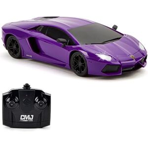 CMJ RC Cars Lamborghini LP700-4 Remote Control RC Car Officially Licensed 1:24 Scale Working Lights 2.4Ghz. Great Kids Play Toy Auto (Purple) CMJ RC Cars Lamborghini LP700-4 Remote Control RC Car Officially Licensed 1:24 Scale Working Lights 2.4Ghz. Great Kids Play Toy Auto (Purple)