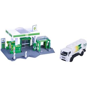 Majorette BP Petrol Station playset includes 1 Vehicle for kids, Green Majorette BP Petrol Station playset includes 1 Vehicle for kids, Green