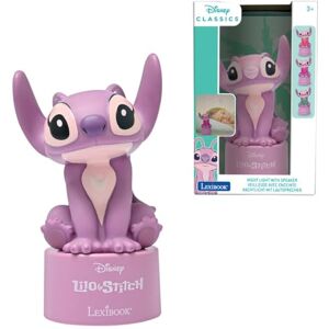 Lexibook , Disney Stitch, Angel Nightlight with Speaker, Color Change, Soft Light, Battery Operated, Pink, NS01D1LXB Lexibook , Disney Stitch, Angel Nightlight with Speaker, Color Change, Soft Light, Battery Operated, Pink, NS01D1LXB