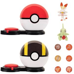 Pokémon Surprise Attack Game 2-Inch Larvitar and Scorbunny with Poké Ball and Ultra Ball plus 6 Attack Discs Pokémon Surprise Attack Game 2-Inch Larvitar and Scorbunny with Poké Ball and Ultra Ball plus 6 Attack Discs