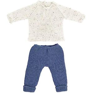 Miniland Beige and Blue Knit Set for 40 cm Doll Jersey and Trousers, Romper and Hat, Made in Spain with Recycled Textile, Dolls. Miniland Beige and Blue Knit Set for 40 cm Doll Jersey and Trousers, Romper and Hat, Made in Spain with Recycled Textile, Dolls.