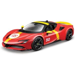 Bburago Ferrari SF90 Stradale Le Mans Livery 1:18 Scale, Diecast Replica with Opening Bonnet and Boot, Shock Absorber Wheels, Ferrari Licence, Age 3+ Bburago Ferrari SF90 Stradale Le Mans Livery 1:18 Scale, Diecast Replica with Opening Bonnet and Boot, Shock Absorber Wheels, Ferrari Licence, Age 3+