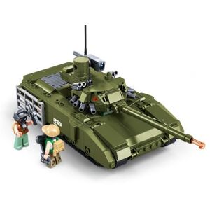 Sluban Military Building Block Tank Set with 2 Minifigures, 24.8 cm Combat Vehicle, Army Green, M38-B1253 Sluban Military Building Block Tank Set with 2 Minifigures, 24.8 cm Combat Vehicle, Army Green, M38-B1253