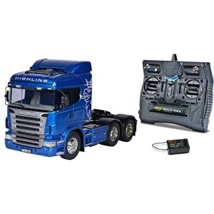 Tamiya 56327 1:14 RC Scania R620 6x4 Highl.Blue Varnished Truck Bundle Including Remote Control (FS Reflex Stick II 2.4 GHz 6CH), RC Truck, Remote Controlled Truck, Model Building, Kit, Truck Tamiya 56327 1:14 RC Scania R620 6x4 Highl.Blue Varnished Truck Bundle Including Remote Control (FS Reflex Stick II 2.4 GHz 6CH), RC Truck, Remote Controlled Truck, Model Building, Kit, Truck