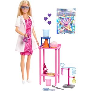 Barbie Scientist Doll and Accessories with Blonde Fashion Doll, Lab Table, Microscope, & Color-Change Beaker & Petri Dish Accessories, JCR70 Barbie Scientist Doll and Accessories with Blonde Fashion Doll, Lab Table, Microscope, & Color-Change Beaker & Petri Dish Accessories, JCR70