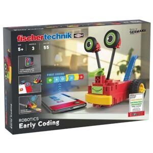 fischertechnik ROBOTICS Early Coding 559889 – Programmable Robots, Robotics Kit, with Motors and Sensors, 3 Models, Ages 5+ fischertechnik ROBOTICS Early Coding 559889 – Programmable Robots, Robotics Kit, with Motors and Sensors, 3 Models, Ages 5+