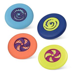 B. toys - Flying Disc Set - 4 Colorful Frisbees - Outdoor Sports & Games for Kids - Disc-Oh! - Frisbee Set for Backyard, Park, Beach, 4 Years +