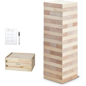 VEVOR Tumbling Timber Toy, 60 Blocks Giant Tumble Tower Blocks Game, Pine Wood Tumbling Tower Game with Storage Crate and Scoreboard, Wooden Stacking Game, Tumble Tower Family Games for Indoor/Outdoor VEVOR Tumbling Timber Toy, 60 Blocks Giant Tumble Tower Blocks Game, Pine Wood Tumbling Tower Game with Storage Crate and Scoreboard, Wooden Stacking Game, Tumble Tower Family Games for Indoor/Outdoor