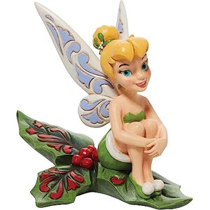 Enesco Disney Traditions Tinkerbell Figurine Sitting On Holly Enesco Disney Traditions Tinkerbell Figurine Sitting On Holly