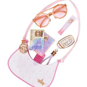 Style Collection Trendsetter Shoulder Purse, Official Disney by Jakks Pacific, Includes Fun Car Keys, Lip Balm, Glasses and Fake Cards Accessories for Imaginative Play Style Collection Trendsetter Shoulder Purse, Official Disney by Jakks Pacific, Includes Fun Car Keys, Lip Balm, Glasses and Fake Cards Accessories for Imaginative Play