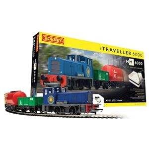Hornby Train Set R1271M iTraveller 6000 Digital OO Gauge Locomotives Model Railway Train Sets, Starter Electric Model Train Kits Steam Engine Model Building Kits, 1:76 Scale Model Train Gifts Hornby Train Set R1271M iTraveller 6000 Digital OO Gauge Locomotives Model Railway Train Sets, Starter Electric Model Train Kits Steam Engine Model Building Kits, 1:76 Scale Model Train Gifts