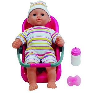 Dolls World DOLLSWORLD from Peterkin Baby Travel Set Doll 30cm soft bodied doll with 16 real baby sounds! Includes removable outfit, dummy, bottle and car carrier Dolls & Accessories Ages 18m+ Dolls World DOLLSWORLD from Peterkin Baby Travel Set Doll 30cm soft bodied doll with 16 real baby sounds! Includes removable outfit, dummy, bottle and car carrier Dolls & Accessories Ages 18m+