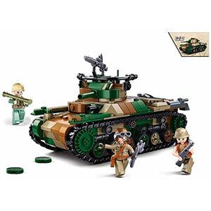 Sluban Army Military Tank Building Block Set, 563 Pieces, 15.7 cm Tank Model with 3 Minifigures, Camouflage Green, M38-B1107 Sluban Army Military Tank Building Block Set, 563 Pieces, 15.7 cm Tank Model with 3 Minifigures, Camouflage Green, M38-B1107