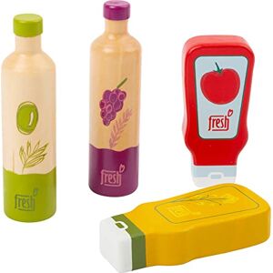 Small Foot 11445 Sauces and Oils Set Fresh, Made of Wood, Role-Playing Toy, Accessory for Children's Play Stores and Play Kitchens, 4 Pieces Small Foot 11445 Sauces and Oils Set Fresh, Made of Wood, Role-Playing Toy, Accessory for Children's Play Stores and Play Kitchens, 4 Pieces
