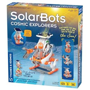 Thames & Kosmos SolarBots: Cosmic Explorers STEM Kit for Kids Age 8+ Build 5 Solar-Powered Robots Walk, Crawl, Spin & Roll No Batteries Needed Explore Solar Energy Thames & Kosmos SolarBots: Cosmic Explorers STEM Kit for Kids Age 8+ Build 5 Solar-Powered Robots Walk, Crawl, Spin & Roll No Batteries Needed Explore Solar Energy