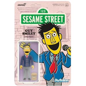 SUPER7 Reaction Sesame Street Guy Smiley 3.75" Sesame Street Action Figure with Accessories Collectibles and Retro Toys SUPER7 Reaction Sesame Street Guy Smiley 3.75" Sesame Street Action Figure with Accessories Collectibles and Retro Toys