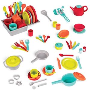 Battat – Toy Kitchen Set – 71 Pieces – Pretend Cooking Accessories – 4 Table Settings & Cutlery – Dishwasher Safe & Worry – Free – Deluxe Kitchen Playset – 2+ Years Battat – Toy Kitchen Set – 71 Pieces – Pretend Cooking Accessories – 4 Table Settings & Cutlery – Dishwasher Safe & Worry – Free – Deluxe Kitchen Playset – 2+ Years