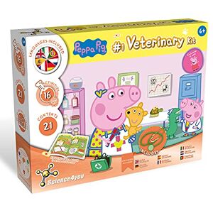 Science4you Peppa Pigs Veterinary Kit for Kids 4+ Years – 16 Science Experiments for Children: Includes a Vet Costume for Kids and a Stethoscope Toy – Ideal Role Play Doctors Kit for Kids 4+ Science4you Peppa Pigs Veterinary Kit for Kids 4+ Years – 16 Science Experiments for Children: Includes a Vet Costume for Kids and a Stethoscope Toy – Ideal Role Play Doctors Kit for Kids 4+