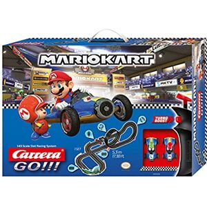 Carrera GO 20062492UK Mario Kart Mach 8 GO Slot Racing Track With UK Plug, For Children From 6 Years And Adults,1:43 Scale, 5.3 Metres, With Mario Kart Mach 8 Mario & Mach 8 Luigi Carrera GO 20062492UK Mario Kart Mach 8 GO Slot Racing Track With UK Plug, For Children From 6 Years And Adults,1:43 Scale, 5.3 Metres, With Mario Kart Mach 8 Mario & Mach 8 Luigi