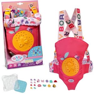 BABY born Baby Carrier Pin‑Play Includes Adjustable Harness & Design Pins Box Suitable for 36 cm & 43 cm dolls Premium doll accessory, Pink BABY born Baby Carrier Pin‑Play Includes Adjustable Harness & Design Pins Box Suitable for 36 cm & 43 cm dolls Premium doll accessory, Pink