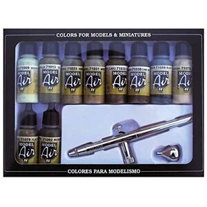 Vallejo Model Air Set Camo Colors Ultra Airbrush Set, 11 Piece Set Vallejo Model Air Set Camo Colors Ultra Airbrush Set, 11 Piece Set