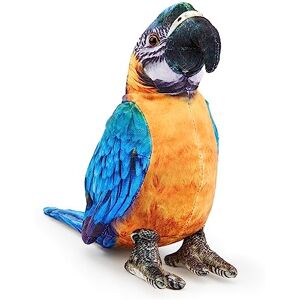 Zappi Co Children's Realistic Soft Cuddly Plush Toy Animal Perfect Playtime Companions for Children with Lifelike Detail featured Tiktok (28cm Length) (Blue Yellow Macaw Parrot) Zappi Co Children's Realistic Soft Cuddly Plush Toy Animal Perfect Playtime Companions for Children with Lifelike Detail featured Tiktok (28cm Length) (Blue Yellow Macaw Parrot)