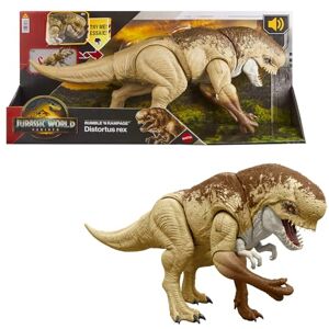 Mattel Jurassic World Rebirth Distortus Rex Rumble N Rampage Dinosaur Action Figure 22 Inch with 2 Attack Actions, Content-Accurate, Digital Play, JJP79 Mattel Jurassic World Rebirth Distortus Rex Rumble N Rampage Dinosaur Action Figure 22 Inch with 2 Attack Actions, Content-Accurate, Digital Play, JJP79