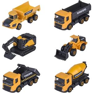 Majorette Volvo Construction 8503104000 Set of 3 Metal Construction Vehicles with Moving Parts, 7.5 cm, +3 Years, 2 Assortments, Random Delivery Majorette Volvo Construction 8503104000 Set of 3 Metal Construction Vehicles with Moving Parts, 7.5 cm, +3 Years, 2 Assortments, Random Delivery