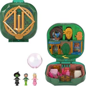 Polly Pocket x Wicked Collector Compact, Micro Dolls and Playset, 2 Themed Accessories, Iconic Shiz & Oz Locations, Glinda, Elphaba, & The Wizard, JFV04 Polly Pocket x Wicked Collector Compact, Micro Dolls and Playset, 2 Themed Accessories, Iconic Shiz & Oz Locations, Glinda, Elphaba, & The Wizard, JFV04