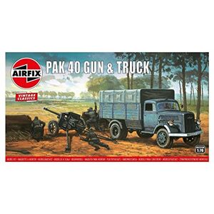 Airfix Vintage Classics Set A02315V Pak 40 Gun & Track Plastic Model Motor Vehicle Kits for Adults & Children 8+, Set Includes 65 Pieces, Sprues & Decals 1:76 Scale Model Vehicle Set Airfix Vintage Classics Set A02315V Pak 40 Gun & Track Plastic Model Motor Vehicle Kits for Adults & Children 8+, Set Includes 65 Pieces, Sprues & Decals 1:76 Scale Model Vehicle Set