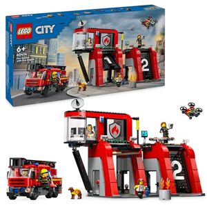 Lego City Fire Station with Fire Engine Toy Playset for 6 Plus year Old Boys & Girls with a Dog Figure and 5 Minifigures, Birthday Gift Idea for Kids Who Love Imaginative Play 60414 Lego City Fire Station with Fire Engine Toy Playset for 6 Plus year Old Boys & Girls with a Dog Figure and 5 Minifigures, Birthday Gift Idea for Kids Who Love Imaginative Play 60414