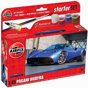 Airfix Starter Set A55008 Pagani Huayra Model Building Kit Plastic Model Car Kits for Adults & Children 8+, Set Includes Decals, Humbrol Acrylic Paints, Brushes & Poly Cement 1:43 Scale Model Airfix Starter Set A55008 Pagani Huayra Model Building Kit Plastic Model Car Kits for Adults & Children 8+, Set Includes Decals, Humbrol Acrylic Paints, Brushes & Poly Cement 1:43 Scale Model