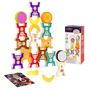 Battat Education – Wooden Stacking Monkeys Toy for Toddlers – Colorful Interlocking Rings – Develop Fine Motor Skills & Hand – Eye Coordination – Fun Balancing Building Blocks for Kids 3+ Years Battat Education – Wooden Stacking Monkeys Toy for Toddlers – Colorful Interlocking Rings – Develop Fine Motor Skills & Hand – Eye Coordination – Fun Balancing Building Blocks for Kids 3+ Years