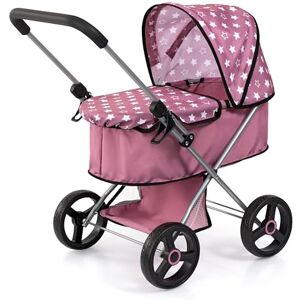 Bayer Design 14976AA Doll's pram, stroller, integrated basket, foldable, soft handle, for dolls up to 46 cm, Nordic Pink Bayer Design 14976AA Doll's pram, stroller, integrated basket, foldable, soft handle, for dolls up to 46 cm, Nordic Pink