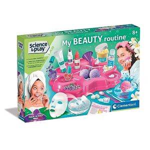 Clementoni 61390 Play Lab-My Beauty Routine-Educational and Scientific Toys, Experiment Kit, Science Gift for Kids Age 8, English Version, Made in Italy