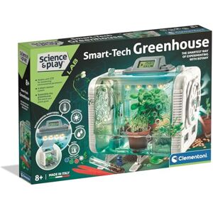 Clementoni Smart-Tech Greenhouse – Interactive STEM Plant Science Kit with Sensors, LCD Screen and Growth Modes for Kids 8+ Clementoni Smart-Tech Greenhouse – Interactive STEM Plant Science Kit with Sensors, LCD Screen and Growth Modes for Kids 8+