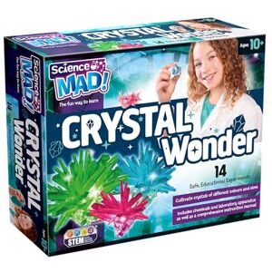 Science Mad Crystal Wonder Kit Learn About Crystal Cultivation With 14 Safe, Educational and Fun Experiments Includes Chemicals, Apparatus and Detailed Instructions, 10+ Years Science Mad Crystal Wonder Kit Learn About Crystal Cultivation With 14 Safe, Educational and Fun Experiments Includes Chemicals, Apparatus and Detailed Instructions, 10+ Years