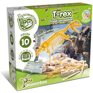 Science4you T Rex Fossil Hunting Kit for Kids Age 5 6 Excavate and Assemble the 10 pieces T-Rex Fossil Ideal Dinosaur Excavation Kit Toy for fans of Jurassic, Archeology and Paleontology Sets Science4you T Rex Fossil Hunting Kit for Kids Age 5 6 Excavate and Assemble the 10 pieces T-Rex Fossil Ideal Dinosaur Excavation Kit Toy for fans of Jurassic, Archeology and Paleontology Sets