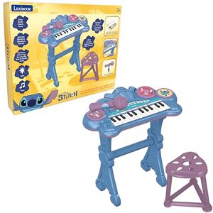 Lexibook , Stitch Electronic Keyboard with Seat and Microphone, 24 Light-Up Keys for Learning Music and Aux-In Cable, Blue, K707D Lexibook , Stitch Electronic Keyboard with Seat and Microphone, 24 Light-Up Keys for Learning Music and Aux-In Cable, Blue, K707D