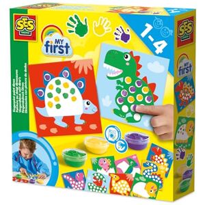 Creative Labs 14442 My First Fingerprint Paint Dinos, 10 Colouring Pages with Easily Washable Paint, Complete First time Painting Set for Children Ages 1-4 Creative Labs 14442 My First Fingerprint Paint Dinos, 10 Colouring Pages with Easily Washable Paint, Complete First time Painting Set for Children Ages 1-4