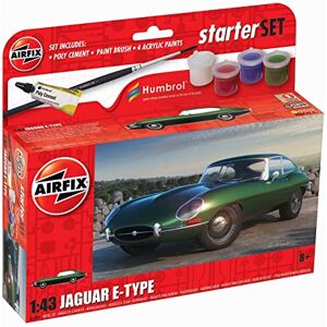 Airfix Starter Set A55009 Jaguar E-Type Model Building Kit Plastic Model Car Kits for Adults & Children 8+, Set Includes Decals, Humbrol Acrylic Paints, Brushes & Poly Cement 1:43 Scale Model Airfix Starter Set A55009 Jaguar E-Type Model Building Kit Plastic Model Car Kits for Adults & Children 8+, Set Includes Decals, Humbrol Acrylic Paints, Brushes & Poly Cement 1:43 Scale Model