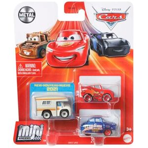 Mattel Disney and Pixar Cars Toy Cars 3-Pack (Assorted Styles, One Random Set), Set of 3 Mini Racers Vehicles from the Movies & Streaming Series, GKG01 Mattel Disney and Pixar Cars Toy Cars 3-Pack (Assorted Styles, One Random Set), Set of 3 Mini Racers Vehicles from the Movies & Streaming Series, GKG01