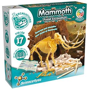 Science4you Mammoth Fossil Hunting Kit for Kids Dig & assemble the 17 pieces Mammoth Fossil Ideal Dinosaur Fossils Excavation Kit Toy for fans of Jurassic, Archeology and Paleontology Sets for Kid Science4you Mammoth Fossil Hunting Kit for Kids Dig & assemble the 17 pieces Mammoth Fossil Ideal Dinosaur Fossils Excavation Kit Toy for fans of Jurassic, Archeology and Paleontology Sets for Kid