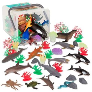 Terra by Battat – 60 Pieces Marine World Realistic Ocean Animal Toy Set – Plastic Sea Animal Figurines & Accessories – Includes Shark, Whale, Dolphin & More for Kids & Toddlers 3+ Years Terra by Battat – 60 Pieces Marine World Realistic Ocean Animal Toy Set – Plastic Sea Animal Figurines & Accessories – Includes Shark, Whale, Dolphin & More for Kids & Toddlers 3+ Years