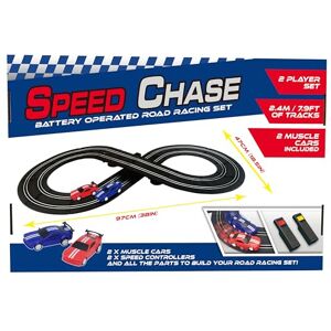 BANDAI Artin Speed Chase Slot Car Racing Set 2.4m 2 Player Electric Race Car Track With 2 Muscle Cars And Speed Controls Adults And Kids Electric Car Racing Toys Make Great Remote Control Gifts BANDAI Artin Speed Chase Slot Car Racing Set 2.4m 2 Player Electric Race Car Track With 2 Muscle Cars And Speed Controls Adults And Kids Electric Car Racing Toys Make Great Remote Control Gifts