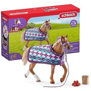 SCHLEICH HORSE CLUB 5PC English Thoroughbred Horse Toy Set with Accessories Collectable, Realistic Toy Horse Figurine for Girls and Boys Durable Farm Kids Toys Ages 5+ 42360 SCHLEICH HORSE CLUB 5PC English Thoroughbred Horse Toy Set with Accessories Collectable, Realistic Toy Horse Figurine for Girls and Boys Durable Farm Kids Toys Ages 5+ 42360