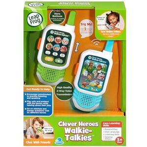 VTech LeapFrog Clever Heroes Walkie-Talkies, Walkie Talkies For Kids, Interactive and Educational, Up To 1000ft Range, Light Up Features, Suitable For Children Aged 3, 4, 5+ Years, English Version VTech LeapFrog Clever Heroes Walkie-Talkies, Walkie Talkies For Kids, Interactive and Educational, Up To 1000ft Range, Light Up Features, Suitable For Children Aged 3, 4, 5+ Years, English Version