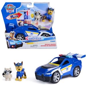 Paw Patrol : Search & Rescue, Chase Rescue Cruiser Vehicle with 2 Figures, Police Car Toy with Pull-Back Action, Kids Toys for Boys and Girls Ages 3+ Paw Patrol : Search & Rescue, Chase Rescue Cruiser Vehicle with 2 Figures, Police Car Toy with Pull-Back Action, Kids Toys for Boys and Girls Ages 3+