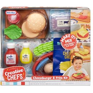 little tikes Creative Chefs Cheeseburger and Fries Kit Comes with Make It Mix and 22 Realistic Accessories, Pretend Play Cooking Set, NOT EDIBLE, Suitable for Boys and Girls Ages 3+ Years little tikes Creative Chefs Cheeseburger and Fries Kit Comes with Make It Mix and 22 Realistic Accessories, Pretend Play Cooking Set, NOT EDIBLE, Suitable for Boys and Girls Ages 3+ Years